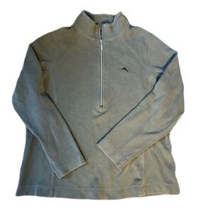 Tommy Bahama Olive Green Pullover Half Zip Long Sleeve Sweatshirt Size XL